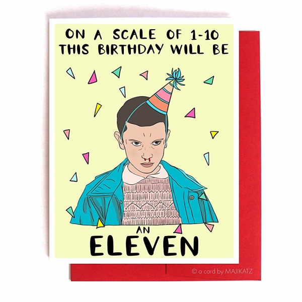 Stranger Things Eleven Birthday Card