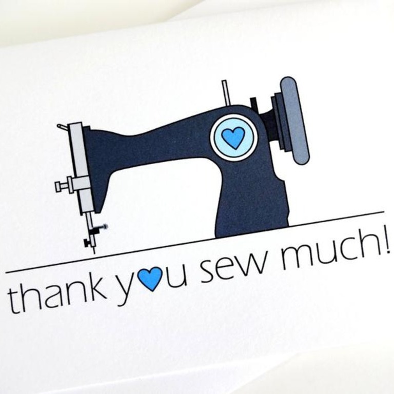 Thank You Sew Much Sewing Machine Card