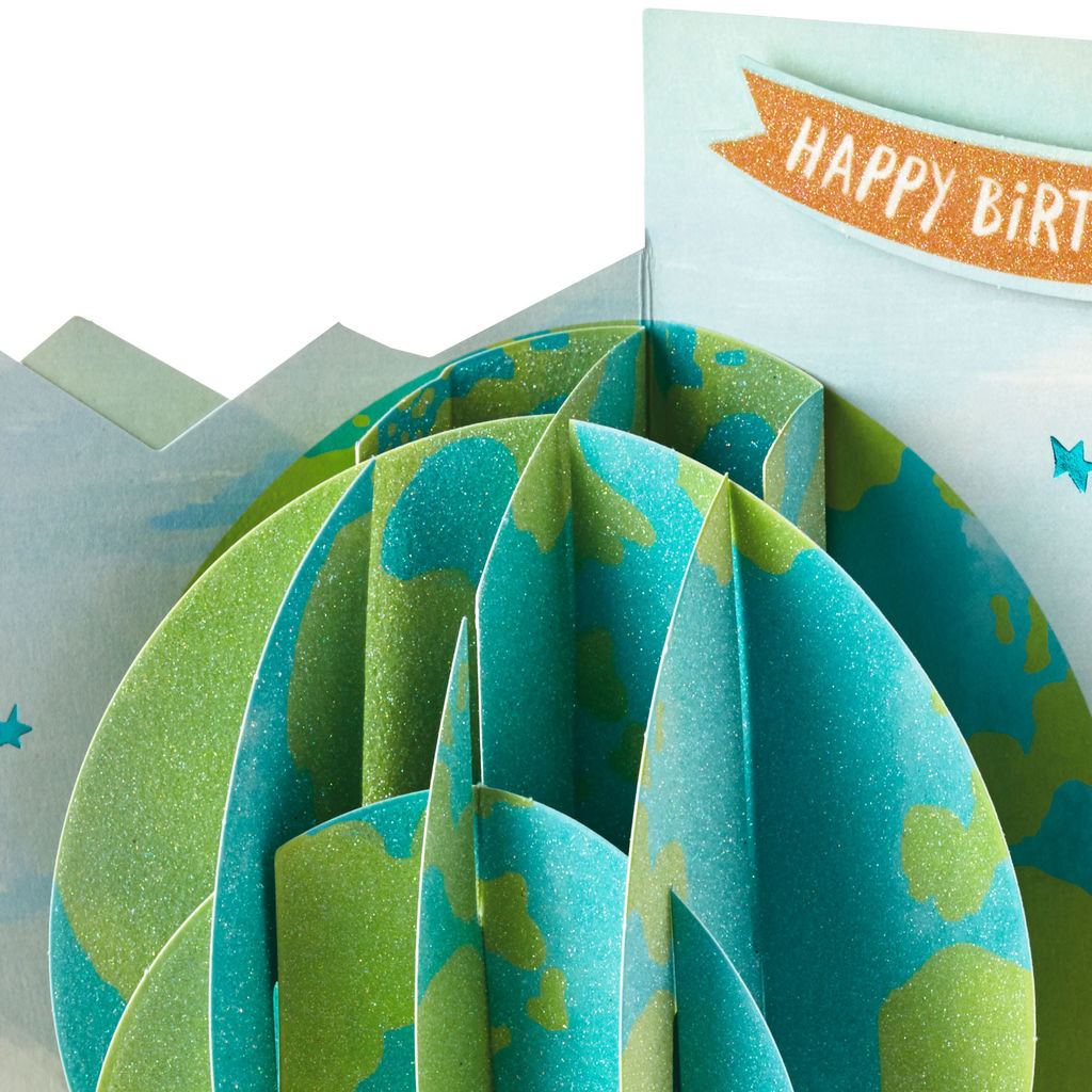 The World Is Yours Pop Up Birthday Card