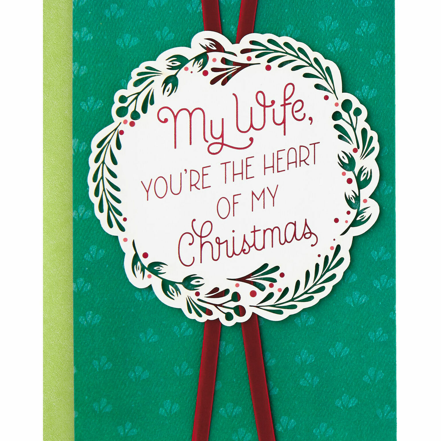 Half of My Heart Christmas Card for Wife