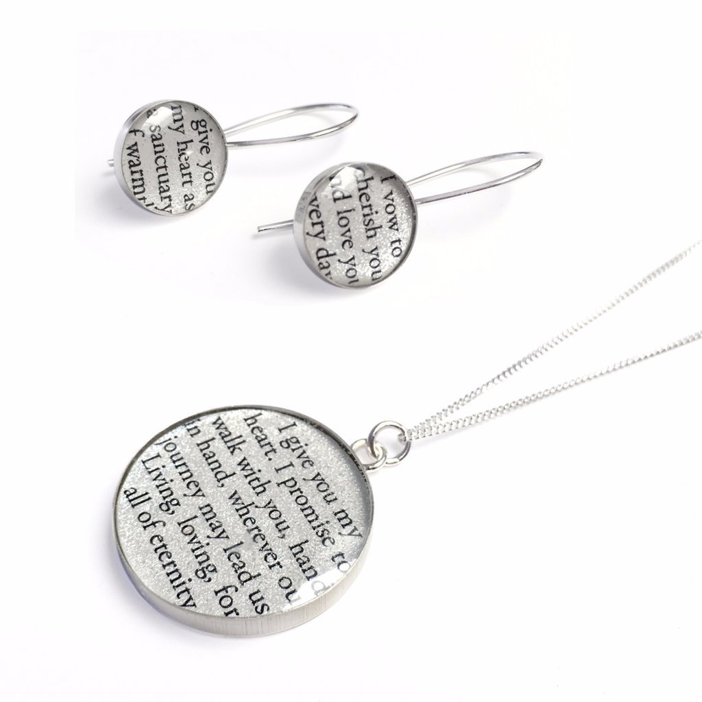 Jewelry Set with Vows or Song