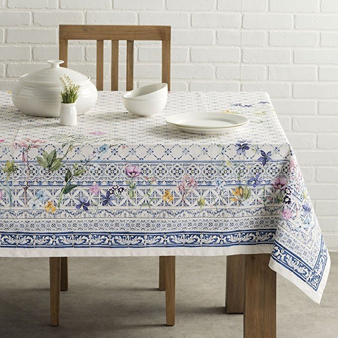 Maison d' Hermine Fa�ence 100% Cotton Tablecloth 