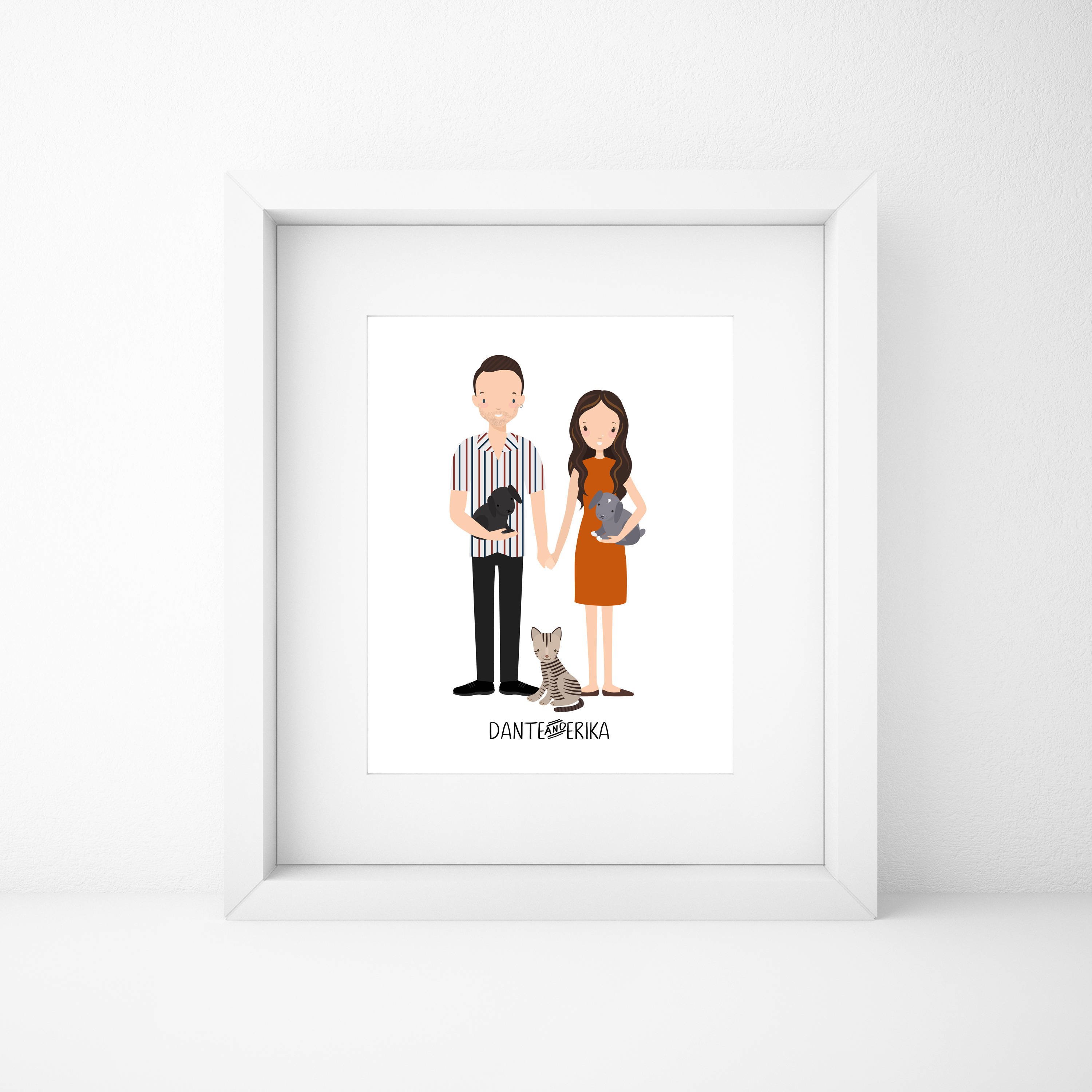 Minimalistic Custom Family Portrait