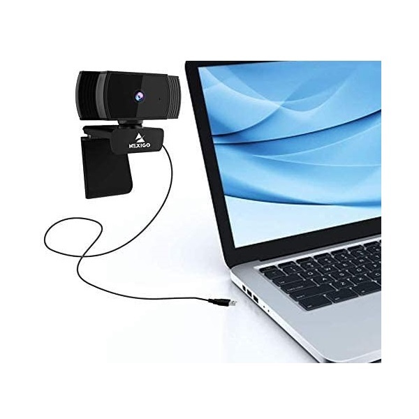 NexiGo Webcam with Stereo Microphone and Privacy Cover