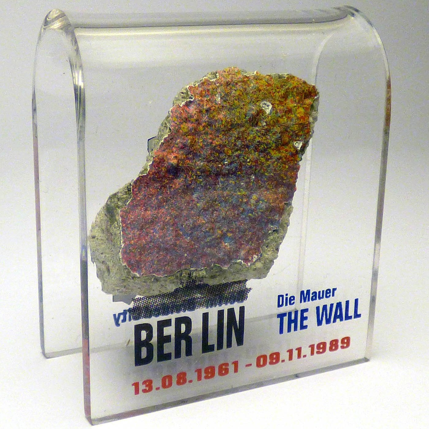 Original Piece of the Berlin Wall in Acrilyc Display