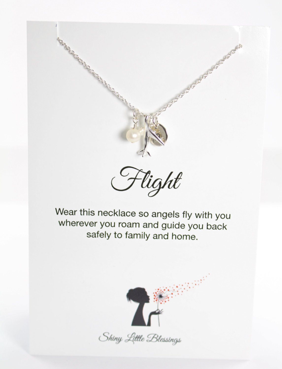 Personalized Airplane Necklace and Card