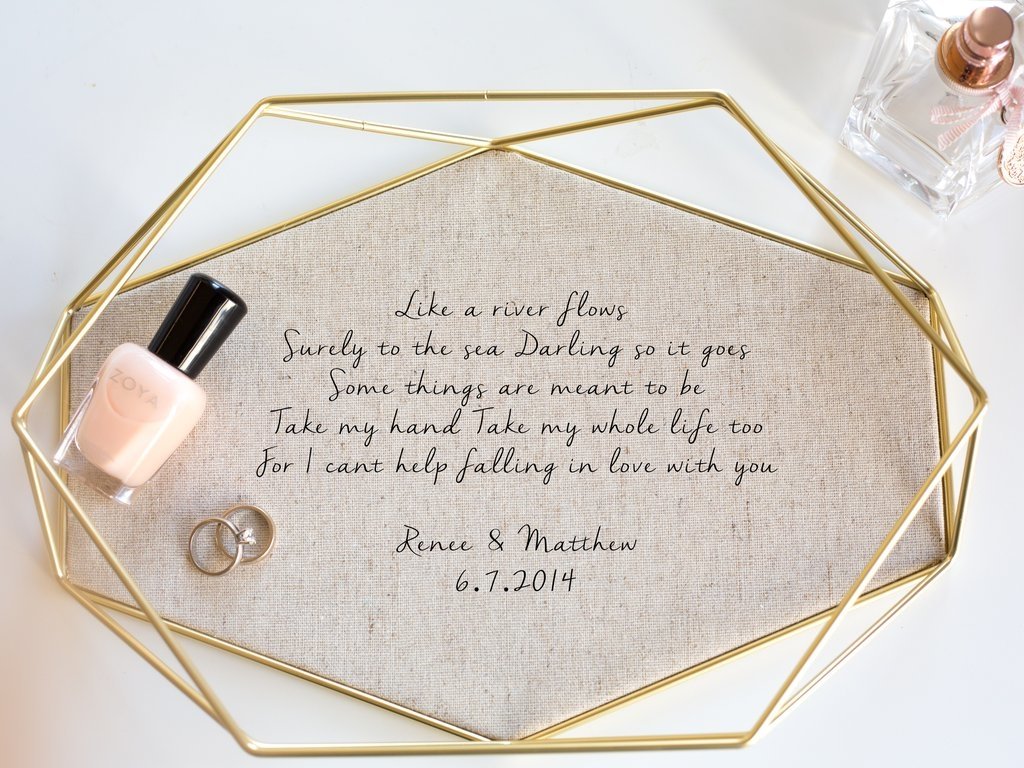 Personalized Cotton & Brass Tray