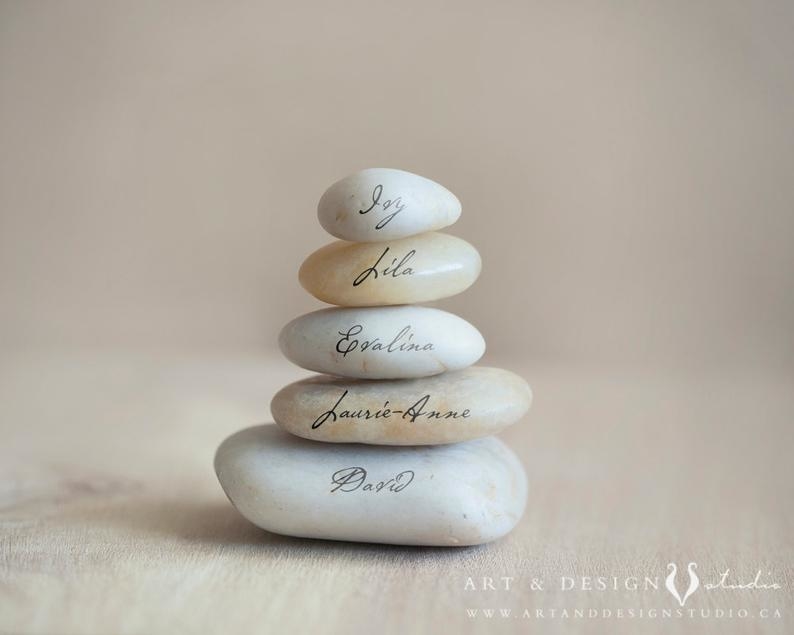 Personalized Zen Stacked Stone Art