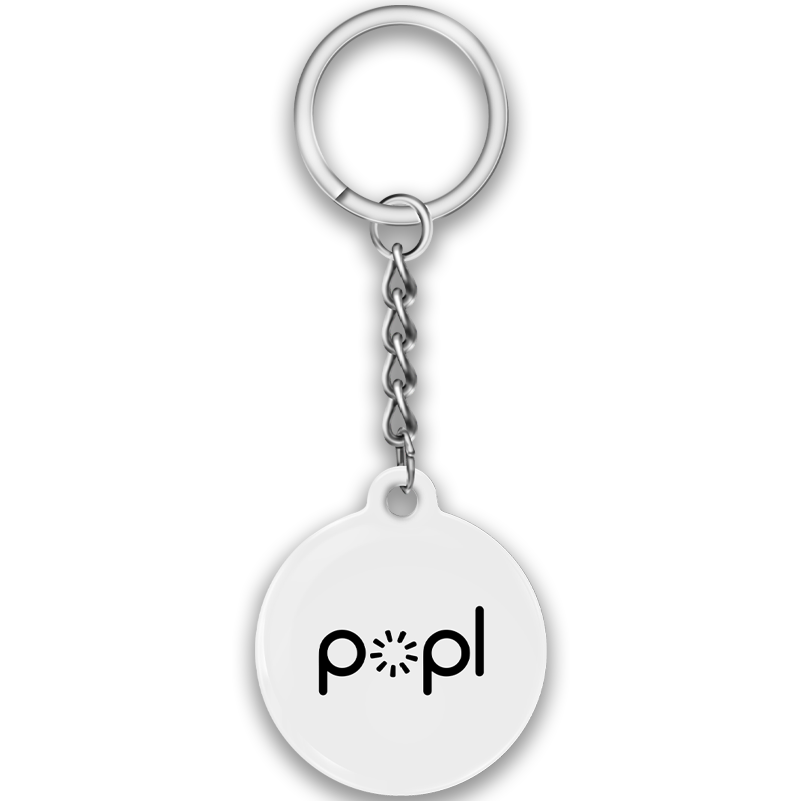 Popl White Keychain