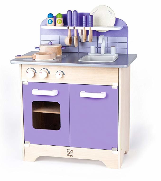 Purple Wooden Play Kitchen 