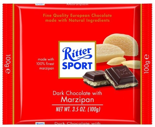 Ritter Sport Dark Chocolate with Marzipan (Pack of 12)