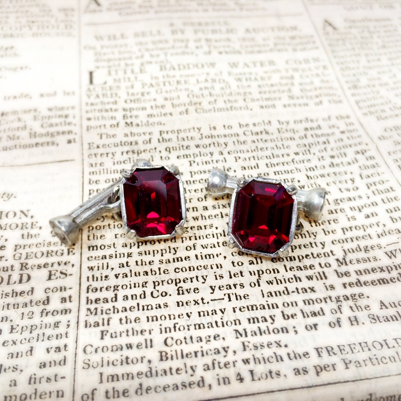 Ruby Cufflinks for Him