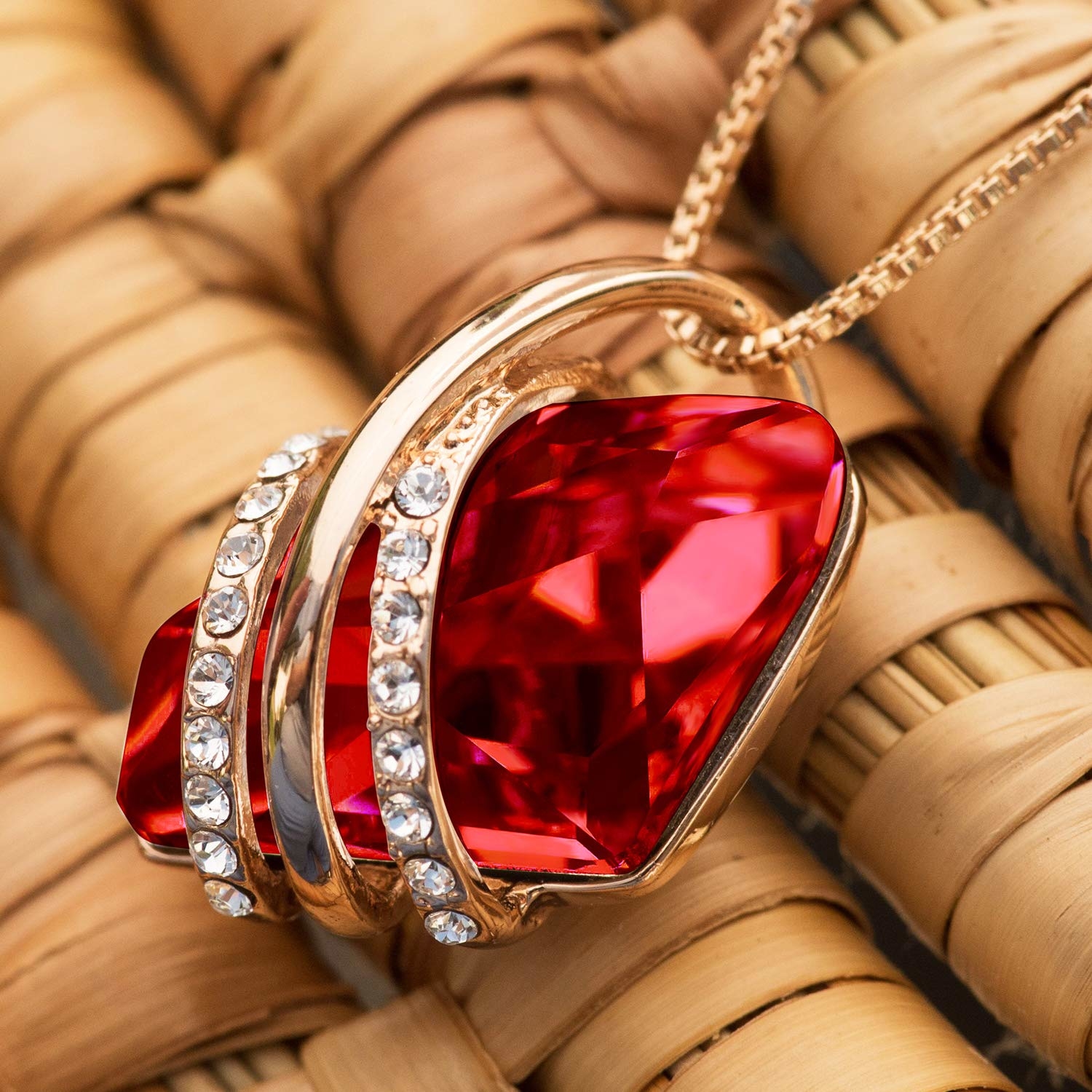 Ruby Wish Stone Pendant for Her