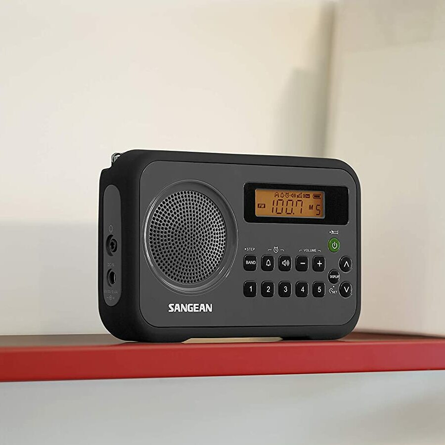 Sangean PR-D18BK Portable Digital Radio with Protective Bumper