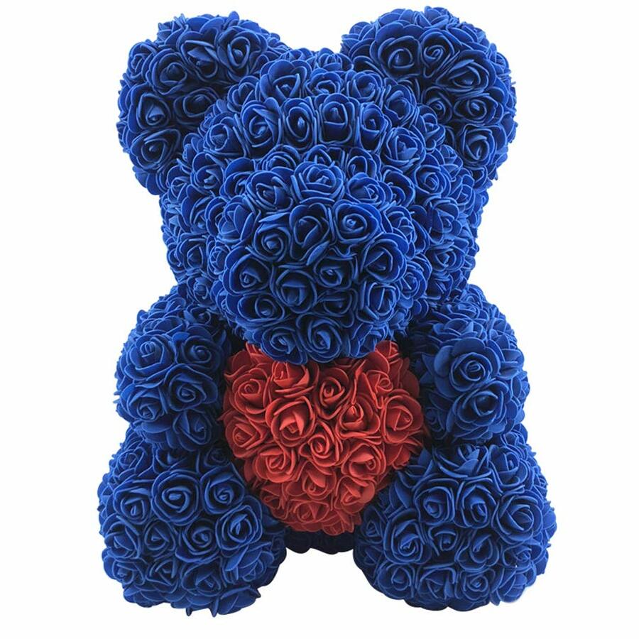 Sapphire Blue Rose Flower Bear