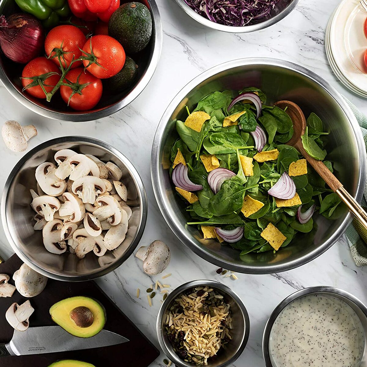 Stainless Steel Mixing Bowls (Set of 6) 