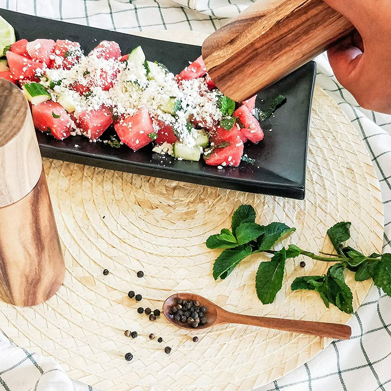 Sustainable Wood Salt and Pepper Grinder Set