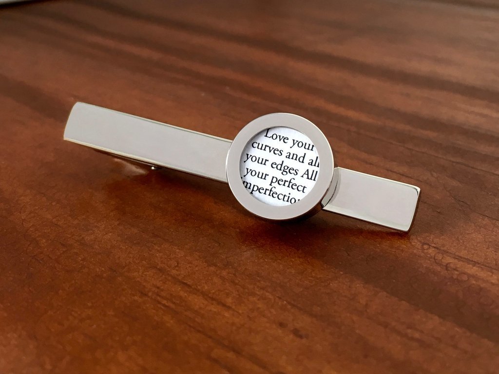 Tie Clip with Vows or Song