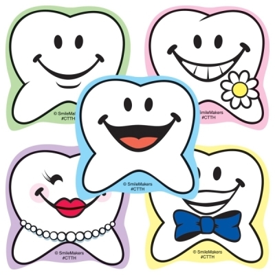 Tooth Shaped Stickers