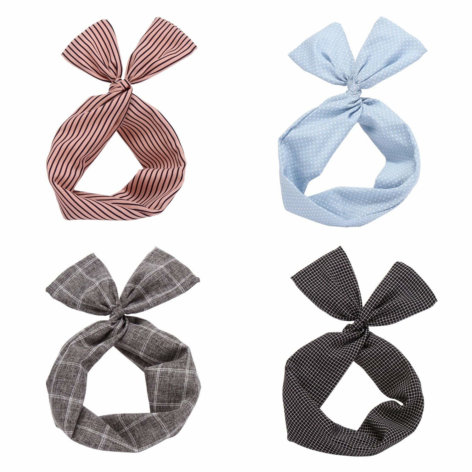 Twist Bow Wired Headbands