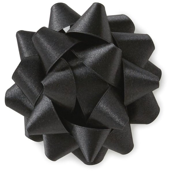 Black Satin Ribbon Gift Bow