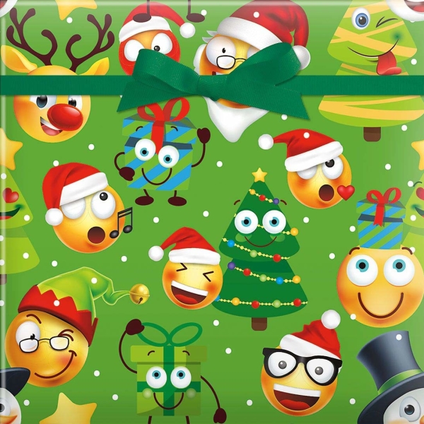 Christmas Emoji Gift Wrap