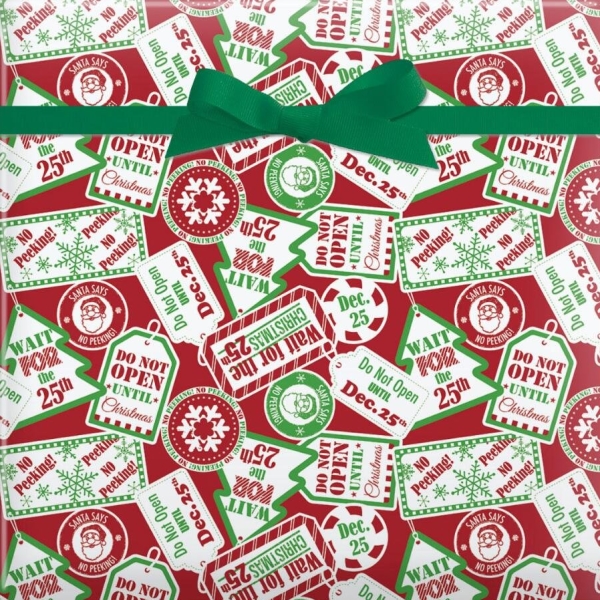 Do Not Open Until Christmas Gift Wrap