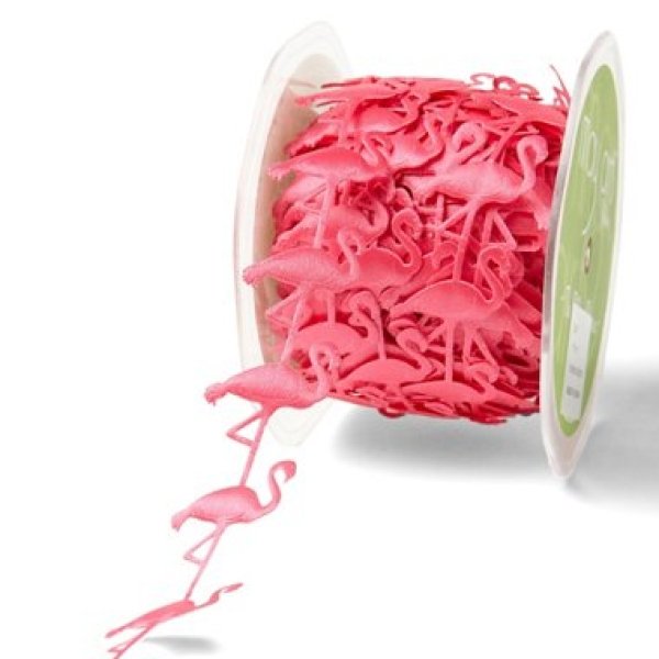 Flamingo Satin Cutout Ribbon