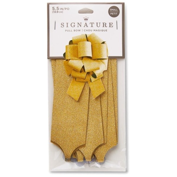 Gold Glitter Gift Bow