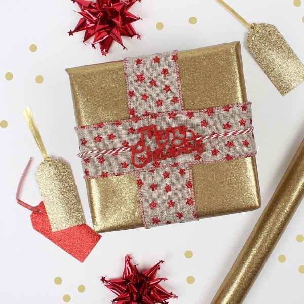 Gold Glitter Wrapping Paper