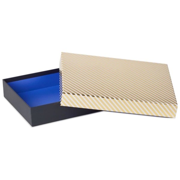Gold Stripe Large Gift Box