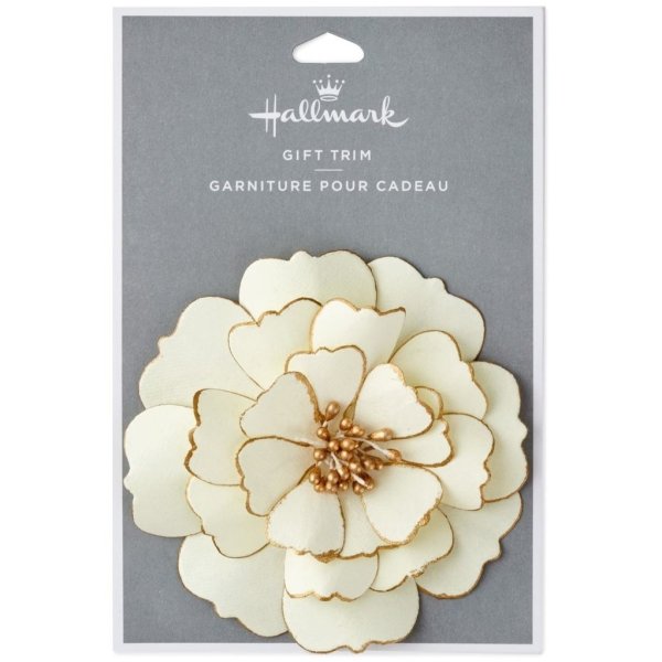 Ivory Handmade Paper Flower Bow