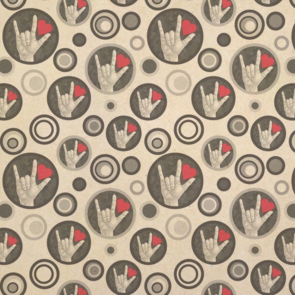 Love/Rock Sign Gift Wrap