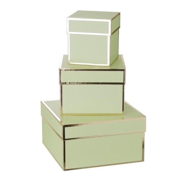 Mint and Gold Gift Boxes