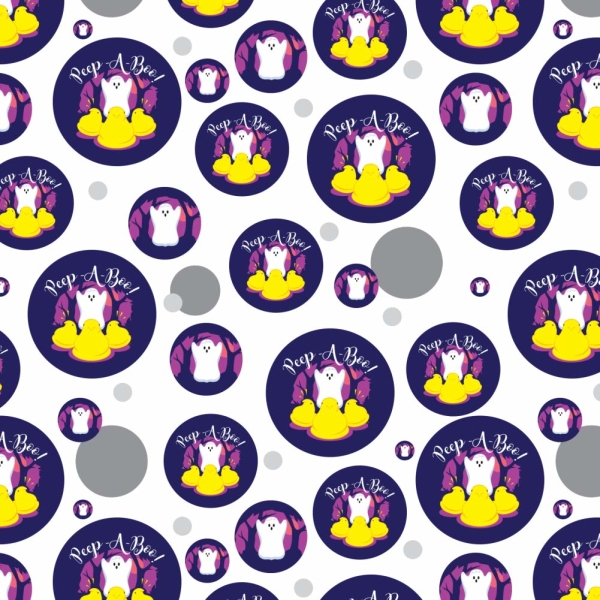 Peep A Boo Ghost Halloween Gift Wrap