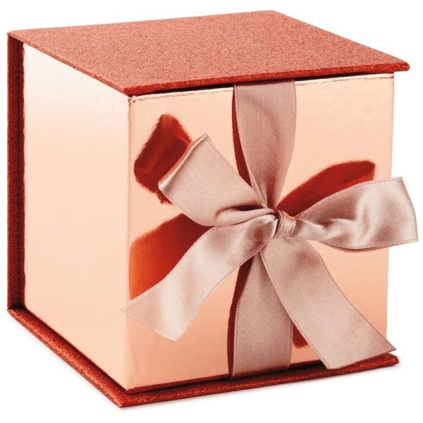 Rose Gold Gift Box With Glitter