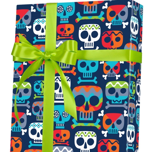 Skull Totem Reversible Gift Wrap