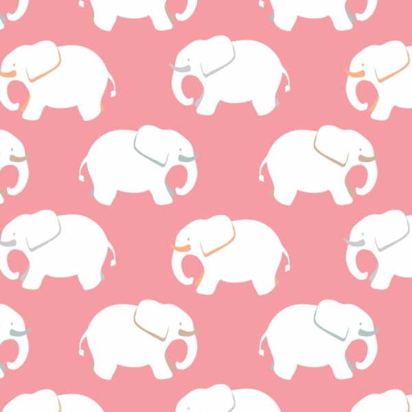 White Elephant Pattern Gift Wrap
