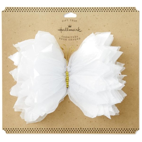 White Tissue Paper Butterfly Bow