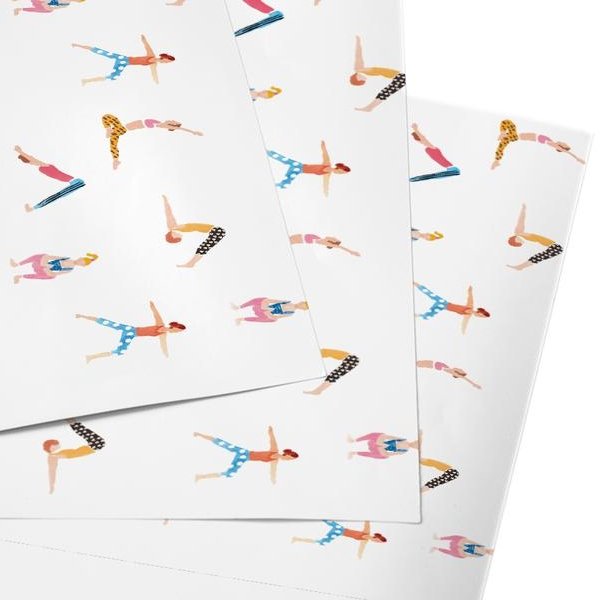 Yoga People Wrapping Paper