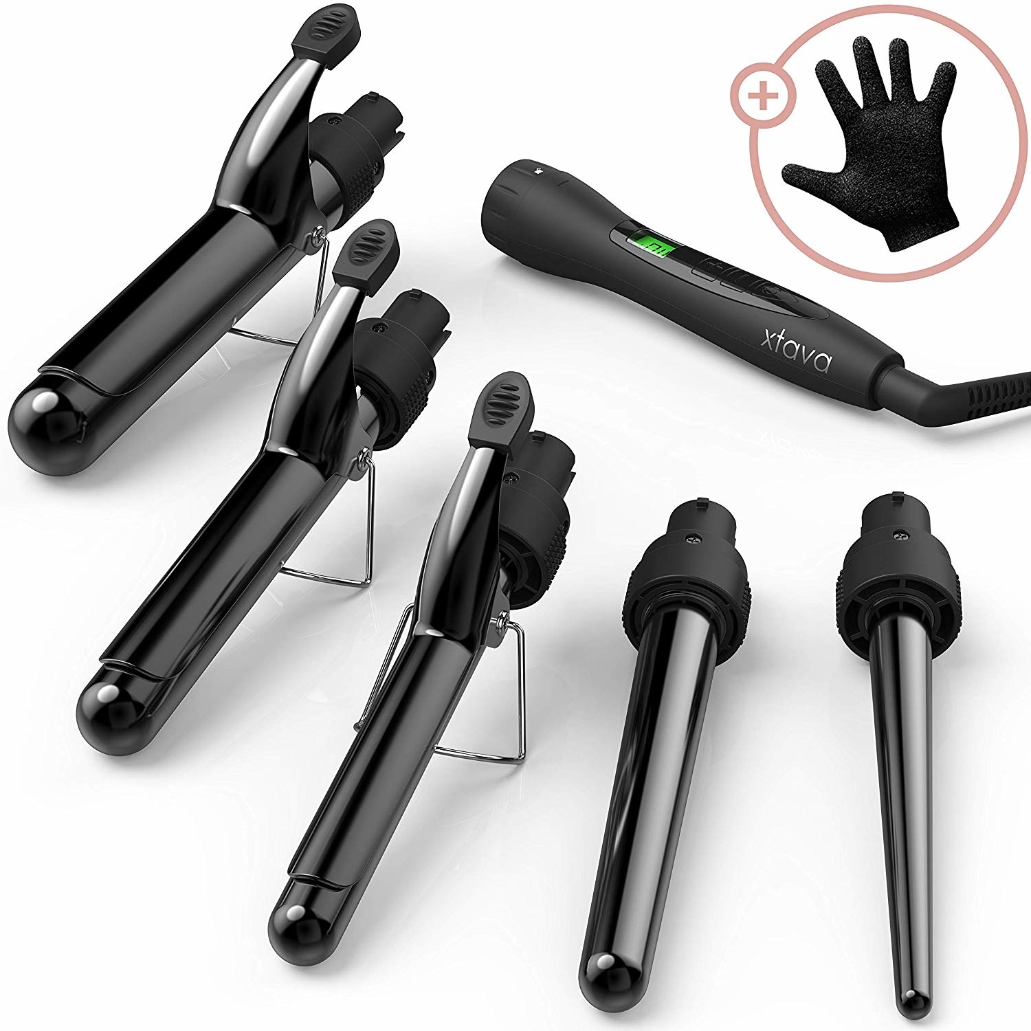 Xtrava 5 in 1 Professional Curling Iron and Wand Set