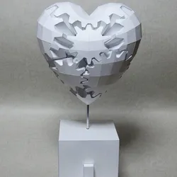 How to Make the Rotating Pepakura Gear Heart | Giftopix